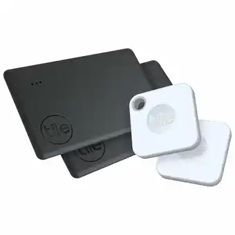 Best Buy Tile Mate & Slim (2020) Bluetooth Item Tracker Combo Pack - Set of 4 offer
