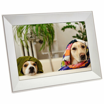 Best Buy Aura Buddy 10.1" Wi-Fi Digital Photo Frame (AG100BIS) - Biscuit offer