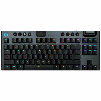 Best Buy Logitech G915 TKL LIGHTSPEED Wireless Backlit Mechanical Clicky Gaming Keyboard - Carbon - English offer