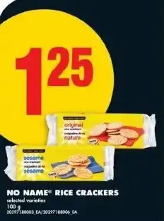 No Frills No name rice crackers offer