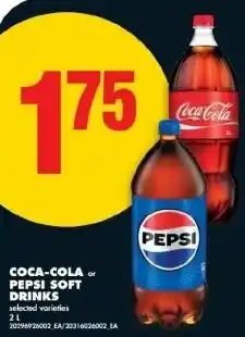No Frills Coca-cola or pepsi soft drinks offer