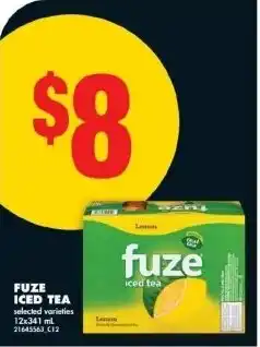 No Frills Fuze iced tea offer