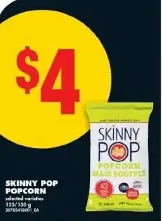 No Frills Skinny pop popcorn offer