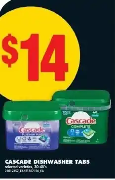 No Frills Cascade dishwasher tabs offer