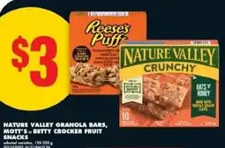 No Frills Nature valley granola bars, mott's or betty crocker fruit snacks offer