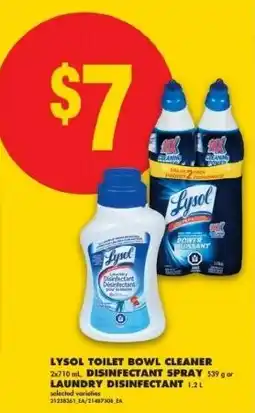No Frills Lysol toilet bowl cleaner, disinfectant spray or laundry disinfectant offer