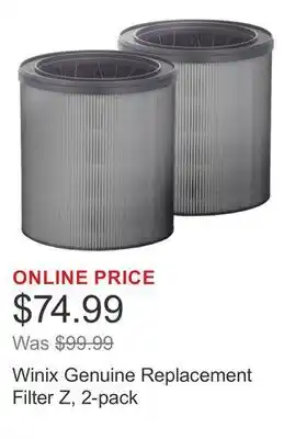 Costco Winix Genuine Replacement Filter Z, 2-pack offer