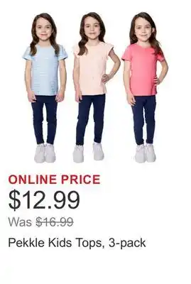 Costco Pekkle Kids Tops, 3-pack offer