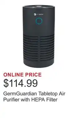 Costco GermGuardian Tabletop Air Purifier with HEPA Filter offer