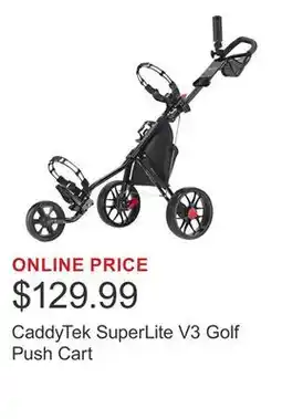 Costco CaddyTek SuperLite V3 Golf Push Cart offer