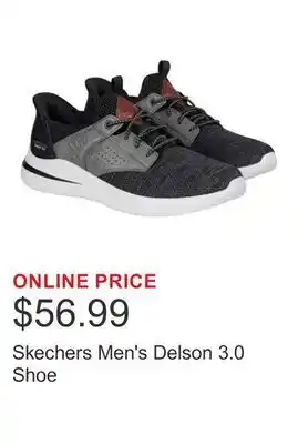 Costco Skechers Men's Delson 3.0 Shoe offer