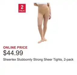 Costco Sheertex Stubbornly Strong Sheer Tights, 2-pack offer