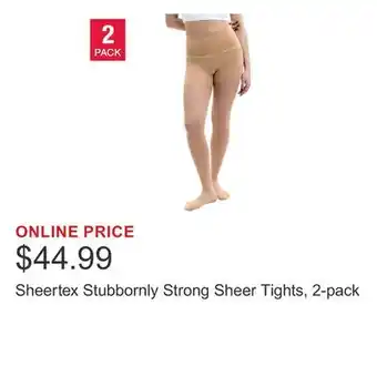 Costco Sheertex Stubbornly Strong Sheer Tights, 2-pack offer