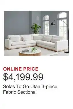 Costco Sofas To Go Utah 3-piece Fabric Sectional offer