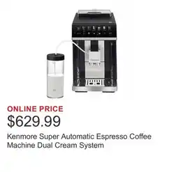Costco Kenmore Super Automatic Espresso Coffee Machine Dual Cream System offer