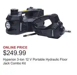 Costco Hyperion 3-ton 12 V Portable Hydraulic Floor Jack Combo Kit offer