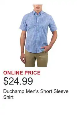Costco Duchamp Men's Short Sleeve Shirt offer