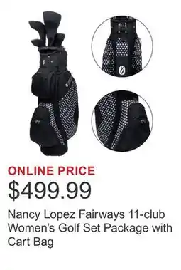 Costco Nancy Lopez Fairways 11-club Women's Golf Set Package with Cart Bag offer