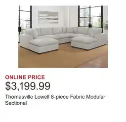 Costco Thomasville Lowell 8-piece Fabric Modular Sectional offer
