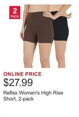 Costco Reflex Women's High Rise Short, 2-pack offer