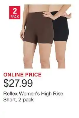 Costco Reflex Women's High Rise Short, 2-pack offer