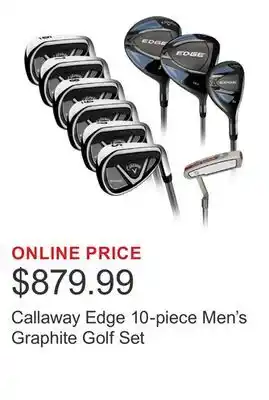 Costco Callaway Edge 10-piece Men's Graphite Golf Set offer