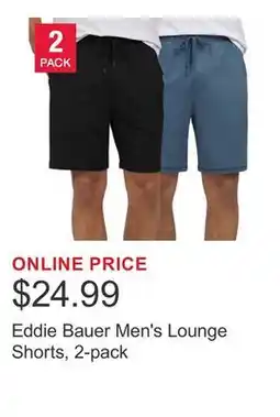 Costco Eddie Bauer Men's Lounge Shorts, 2-pack offer