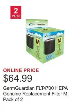 Costco GermGuardian FLT4700 HEPA Genuine Replacement Filter M, Pack of 2 offer