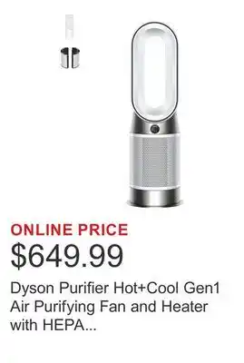 Costco Dyson Purifier Hot+Cool Gen1 Air Purifying Fan and Heater with HEPA Filter offer
