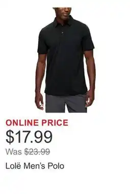 Costco Lolë Men's Polo offer