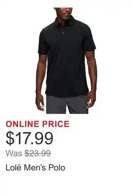 Costco Lolë Men's Polo offer