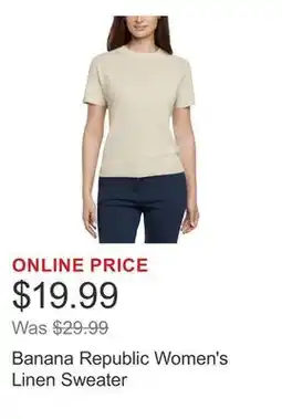 Costco Banana Republic Women's Linen Sweater offer