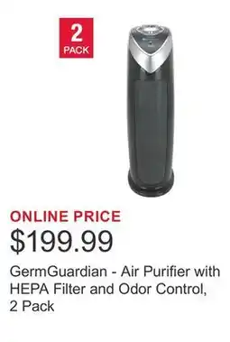 Costco GermGuardian - Air Purifier with HEPA Filter and Odor Control, 2 Pack offer