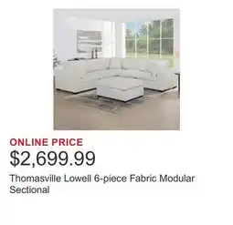 Costco Thomasville Lowell 6-piece Fabric Modular Sectional offer