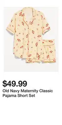 Old Navy Old Navy Maternity Classic Pajama Short Set offer
