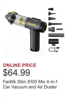 Costco Fanttik Slim X100 Mix 4-in-1 Car Vacuum and Air Duster offer