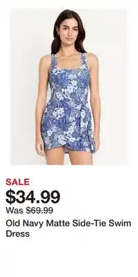 Old Navy Old Navy Matte Side-Tie Swim Dress offer