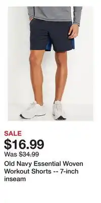 Old Navy Old Navy Essential Woven Workout Shorts -- 7-inch inseam offer