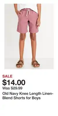 Old Navy Old Navy Knee Length Linen-Blend Shorts for Boys offer