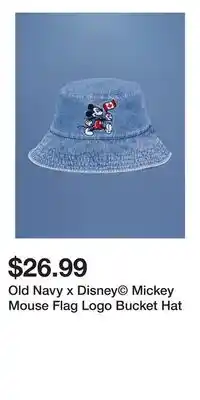 Old Navy Old Navy x Disney Mickey Mouse Flag Logo Bucket Hat offer