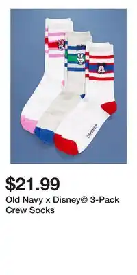 Old Navy Old Navy x Disney 3-Pack Crew Socks offer