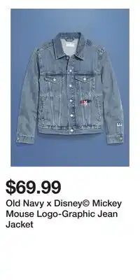 Old Navy Old Navy x Disney Mickey Mouse Logo-Graphic Jean Jacket offer