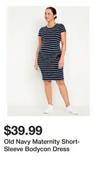 Old Navy Old Navy Maternity Short-Sleeve Bodycon Dress offer
