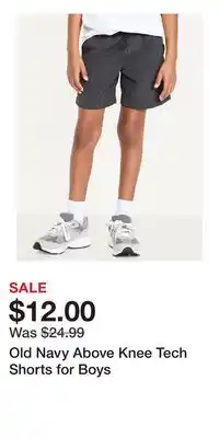 Old Navy Old Navy Above Knee Tech Shorts for Boys offer
