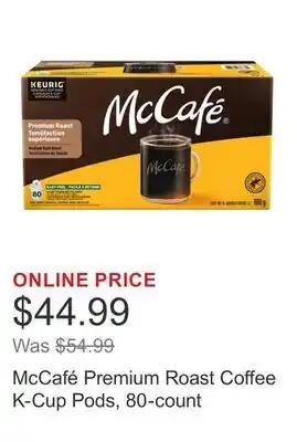 Costco McCafé Premium Roast Coffee K-Cup Pods, 80-count offer