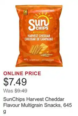 Costco SunChips Harvest Cheddar Flavour Multigrain Snacks, 645 g offer