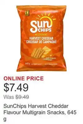Costco SunChips Harvest Cheddar Flavour Multigrain Snacks, 645 g offer
