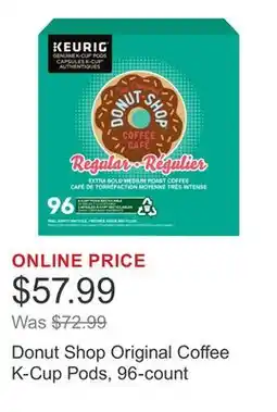 Costco Donut Shop Original Coffee K-Cup Pods, 96-count offer