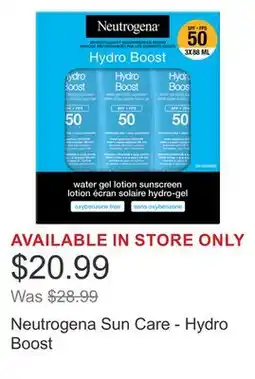 Costco Neutrogena Sun Care - Hydro Boost offer