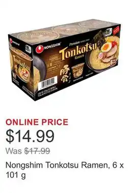 Costco Nongshim Tonkotsu Ramen, 6 x 101 g offer